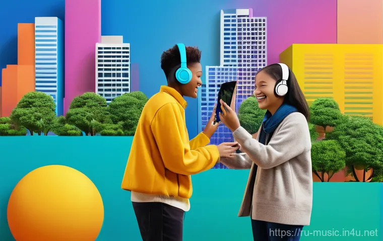 AI 음악 작곡 기술 - **Prompt 1: The AI-Enhanced Composer's Studio**
    A modern, well-lit music studio. In the foregrou...